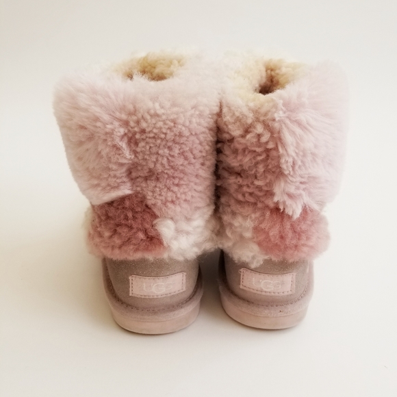 UGG Boots Girls Size 4 Pink Puffs - Picture 3 of 10